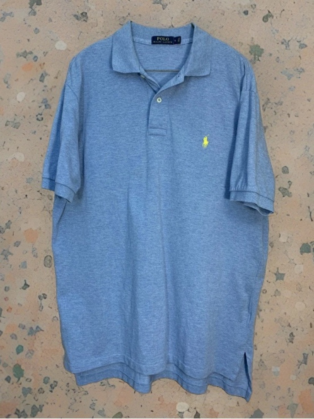 Ralph Lauren Light Blue Polo with Pique Yellow Pony